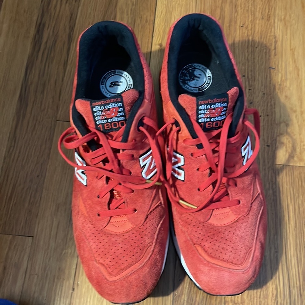 Red New Balance Elite Edition, size 12 like new, suede!
